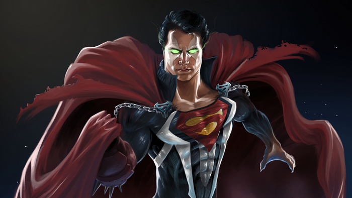 Superman and Spawn hybrid artwork