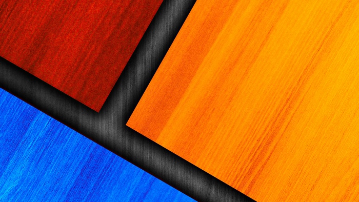 Abstract digital art with red, orange, and blue textures