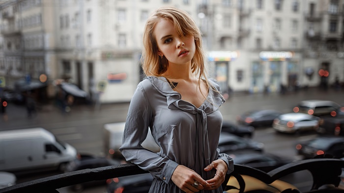Anastasia Shcheglova Portrait in Urban Setting