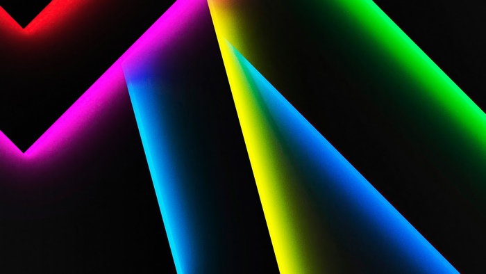 Abstract neon light streaks 4K