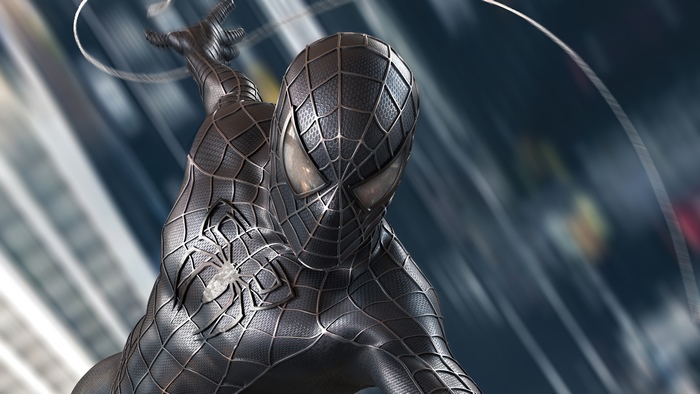 Black Spiderman Artwork 4K