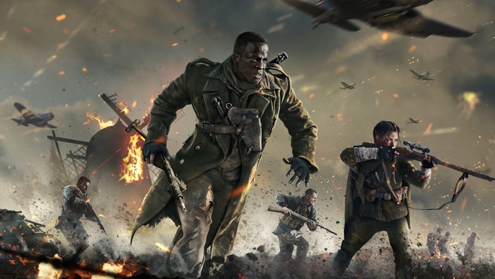 Call of Duty Vanguard soldiers in battle 4K