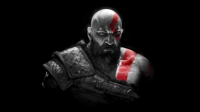 Kratos from God of War 4 artwork