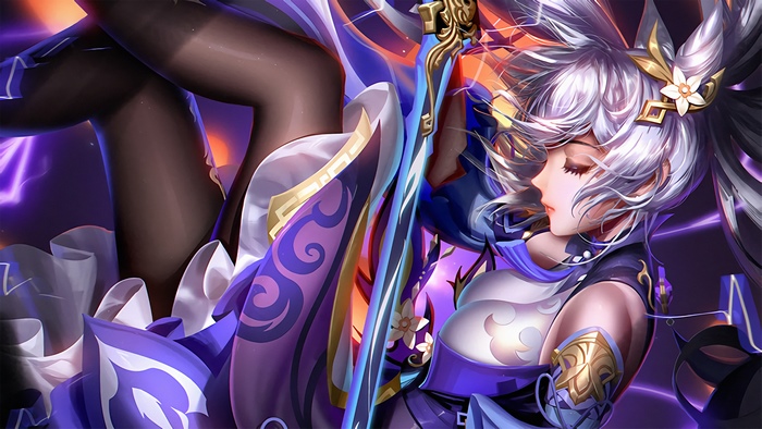 Fantasy girl warrior artwork