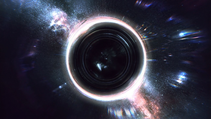 Abstract digital art of a black hole 4K