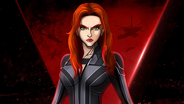 Black Widow from Marvel artwork