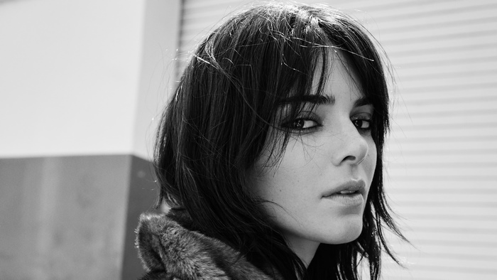 Kendall Jenner monochrome portrait