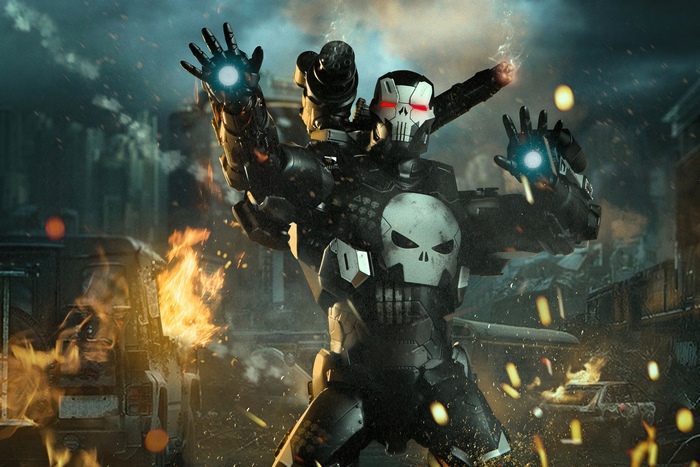 War Machine Punisher Armor Artwork