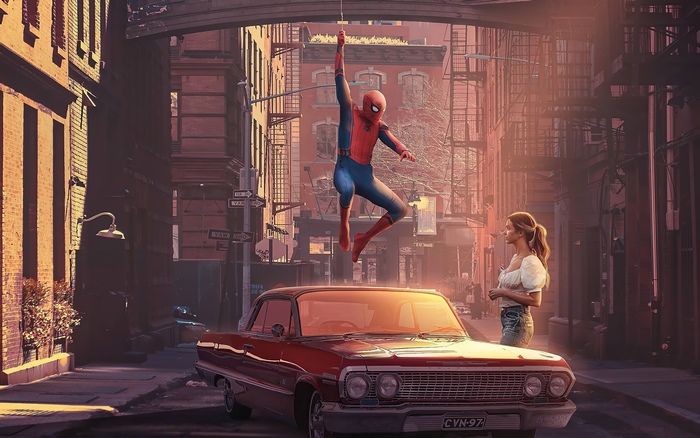 Spider-Man and Mary Jane in New York City