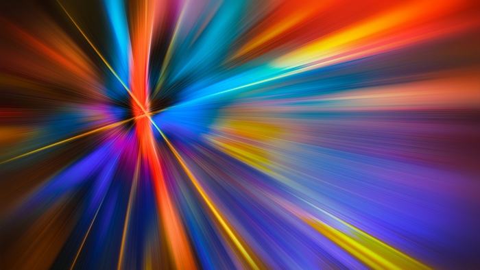 Abstract digital art with colorful light streaks