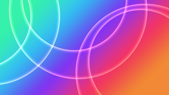 Abstract colorful gradient with glowing circles