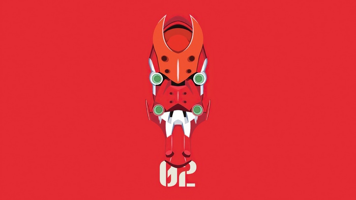 Evangelion Unit-02 4K Minimalist