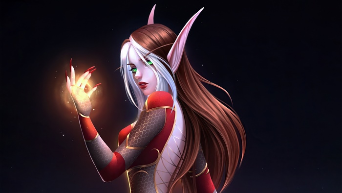 Elf casting magic in World of Warcraft