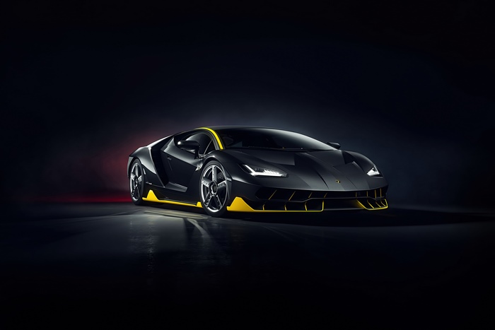 Lamborghini Centenario in black and yellow