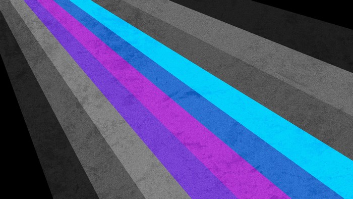 Abstract digital art with colored stripes
