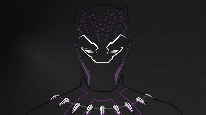 Black Panther minimalist digital art