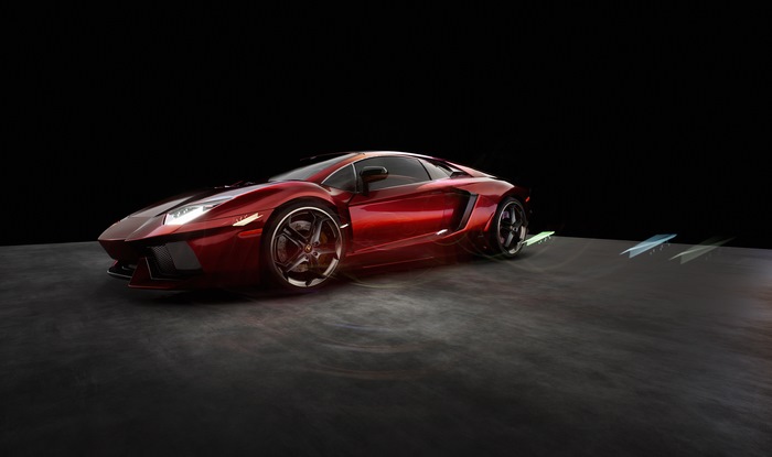 Red Lamborghini Aventador 4K