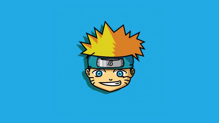 Naruto Uzumaki from Naruto minimalist art
