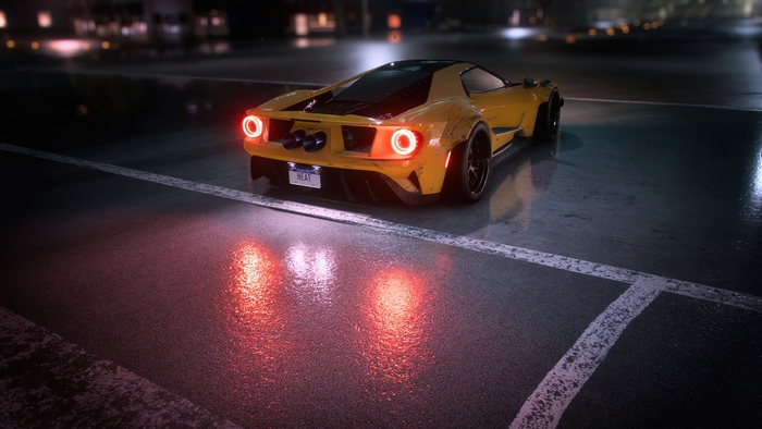 Yellow Ford GT from Need for Speed Heat
