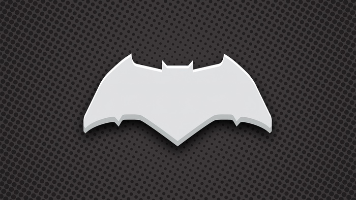 Batman logo on a dark dotted background