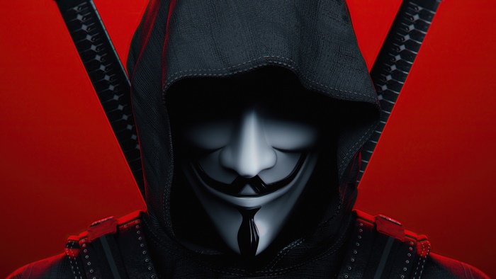 Anonymous ninja with swords, digital art 4K