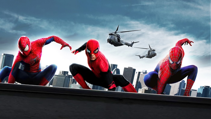 Spider-Man from Spider-Man 3 with helicopters