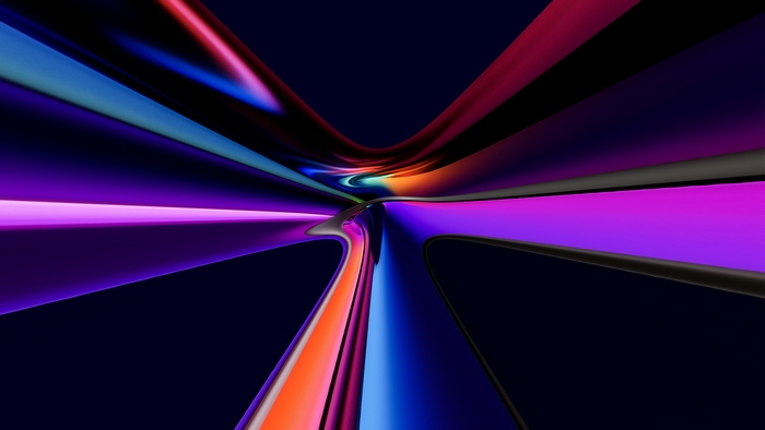 Abstract digital art with colorful light streaks