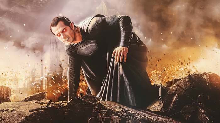 Superman from Justice League in black suit