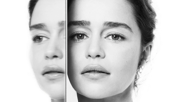 Emilia Clarke monochrome portrait