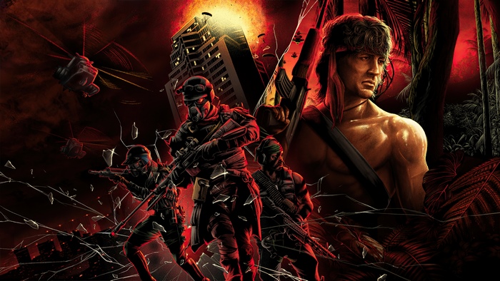 Rambo and soldiers in Call of Duty Black Ops Cold War