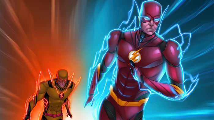 The Flash and Reverse-Flash running