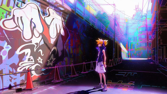 Neku Sakuraba from The World Ends With You graffiti alley