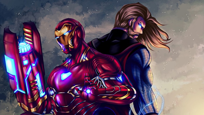 Iron Man and Thor from Marvel 4K