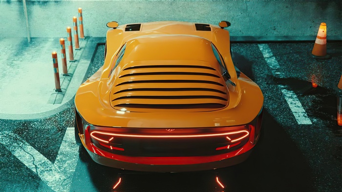Orange Dodge Viper 4K
