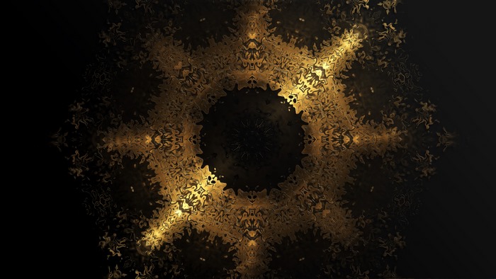 Abstract gold digital art