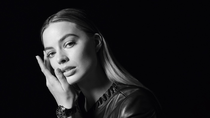 Margot Robbie in monochrome photoshoot