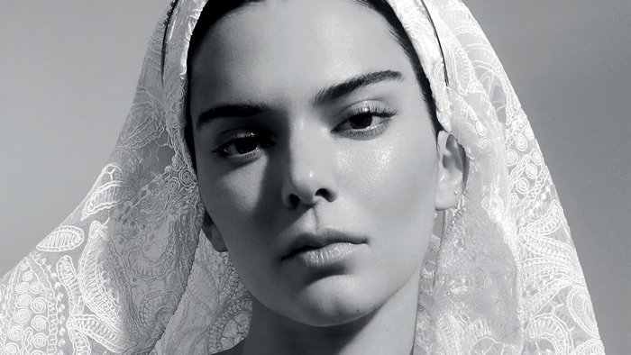 Kendall Jenner in monochrome