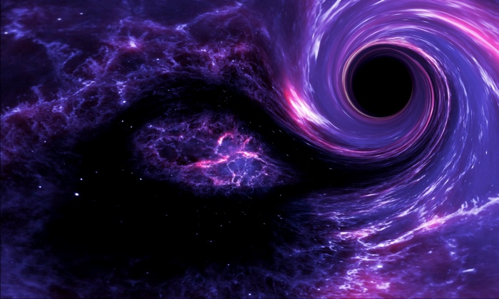 Digital Art of Nebula and Galaxy in