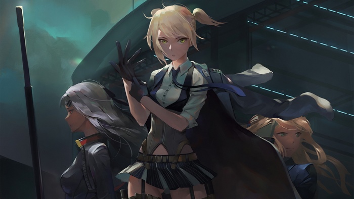 Girls' Frontline anime girls in tactical outfits