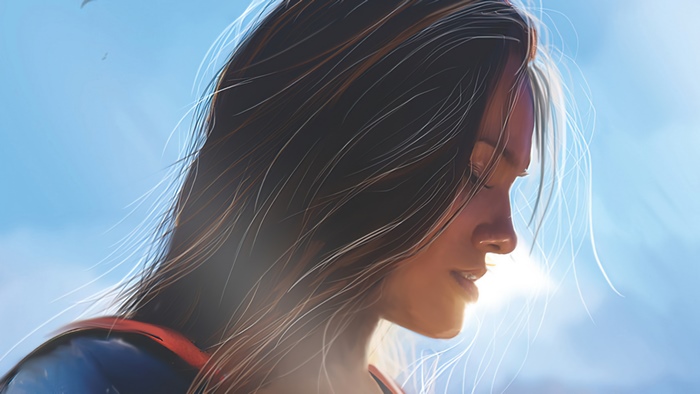 Supergirl artwork by an artist on Artstation