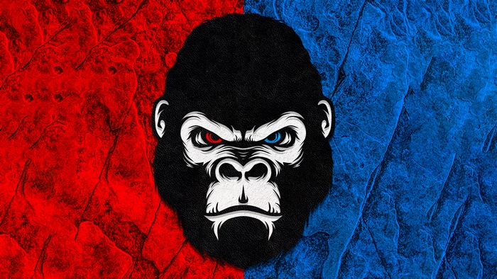 Minimalist Gorilla Artwork 4K