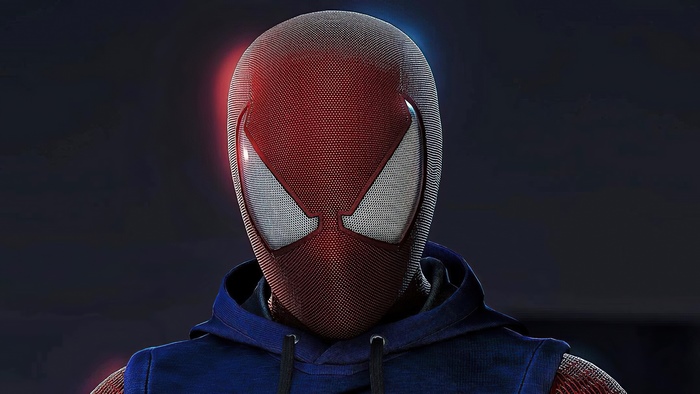 Spider-Man in a hoodie