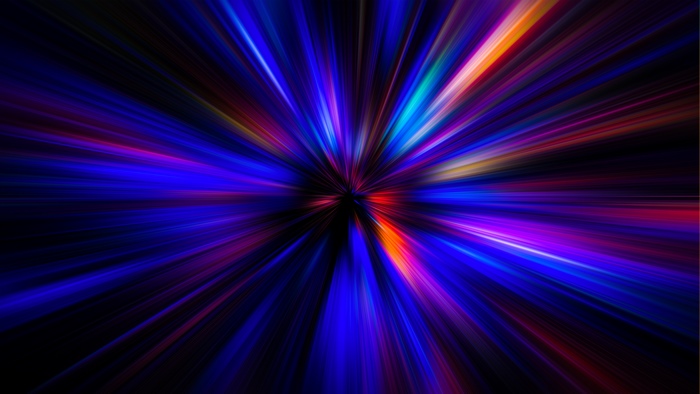 Abstract digital art with colorful light streaks