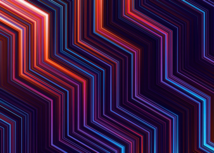 Abstract digital art with colorful lines