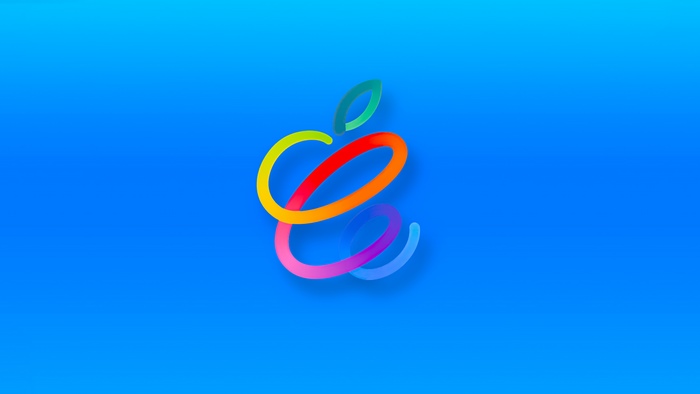 Apple logo with rainbow gradient