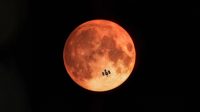The Hubble Space Telescope orbits Mars