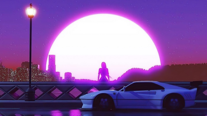 retrowave, synthwave, alone, artist, artwork, digital art, hd, 4k, HD ...