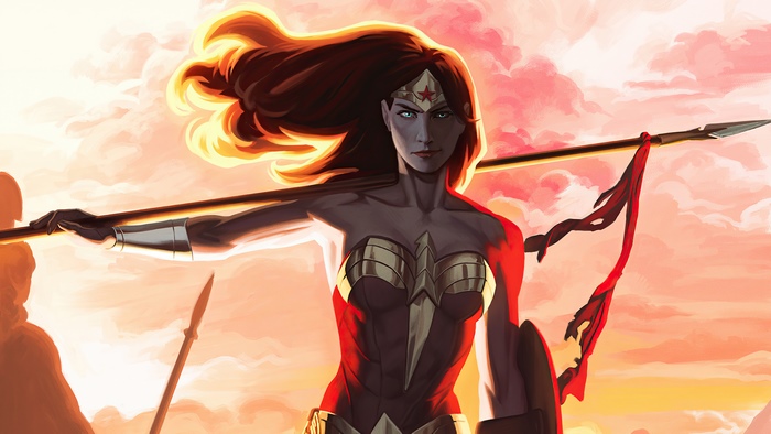Wonder Woman with Spear and Shield