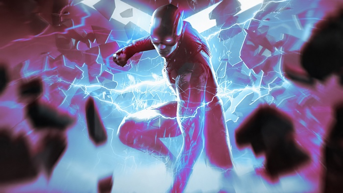The Flash from Justice League artwork 4K