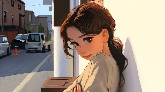 Artwork of a young woman